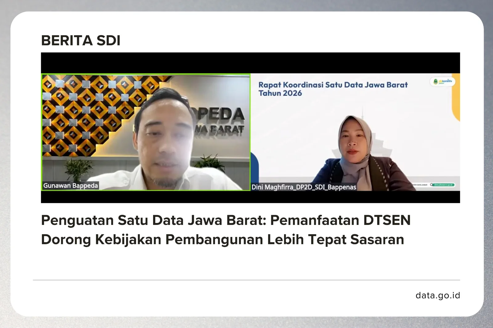 Berita Satu Data Jawa Barat